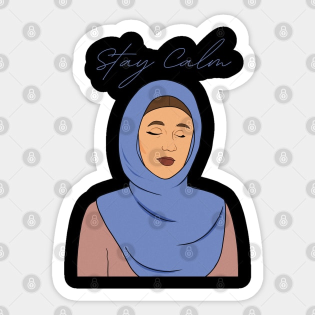 Stay Calm Sticker by Eleyna Morris Apparel